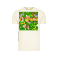 Vintage Arctic farm life seamless pattern Vintage Tee - FaDigitalArtStudio