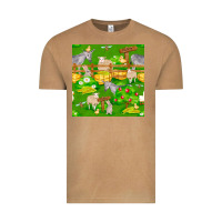 Vintage Camel farm life seamless pattern Vintage Tee - FaDigitalArtStudio