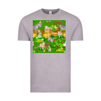 Vintage Zinc farm life seamless pattern Vintage Tee - FaDigitalArtStudio