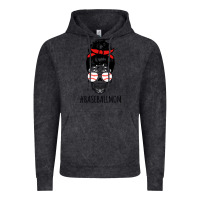 Vintage Black Baseball Mom Skull Vintage Hoodie - linhVisuals
