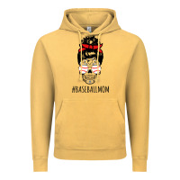 Vintage Mustard Baseball Mom Skull Vintage Hoodie - linhVisuals