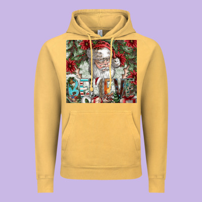 Believe Vintage Hoodie Designed By Cowhidedigitalart