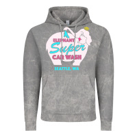 Cloud Rock pink elephant car wash Vintage Hoodie - linhVisuals