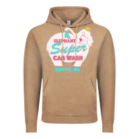 Vintage Coffee pink elephant car wash Vintage Hoodie - linhVisuals