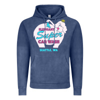 Vintage Denim pink elephant car wash Vintage Hoodie - linhVisuals