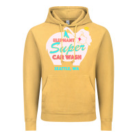 Vintage Mustard pink elephant car wash Vintage Hoodie - linhVisuals