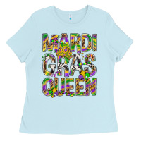 Baby Blue Mardi Gras Queen Ladies Tee - BundleAndBundleShop