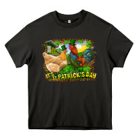 Asphalt It's St. Patrick's Day Rooster And Chicken Heavy Core Tee - RanaPortraitStore