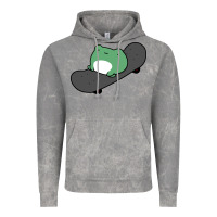 Cloud Rock skateboarding frog Vintage Hoodie - linhVisuals