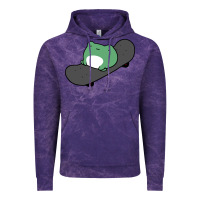 Cloud Purple skateboarding frog Vintage Hoodie - linhVisuals