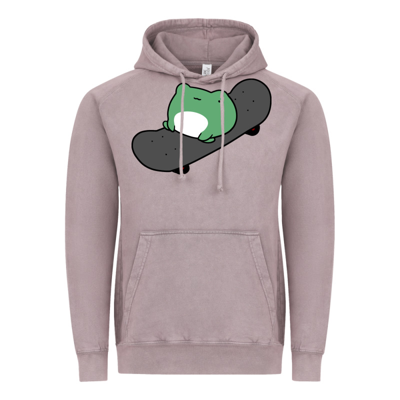 Skateboarding Frog Vintage Hoodie by linhVisuals | Teevron