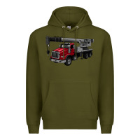 Army Green crane truck Premium Hoodie - Artiststas