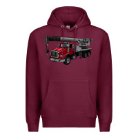 Burgundy crane truck Premium Hoodie - Artiststas
