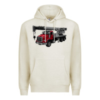Oatmeal Heather crane truck Premium Hoodie - Artiststas