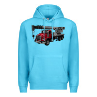 Ocean Blue crane truck Premium Hoodie - Artiststas
