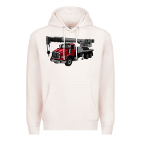 Pale Pink crane truck Premium Hoodie - Artiststas