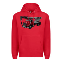 Red crane truck Premium Hoodie - Artiststas