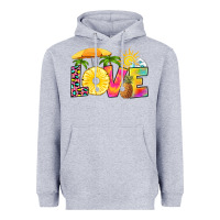 Heather Grey love pineapple Heavyweight Hoodie - RanaPortraitStore