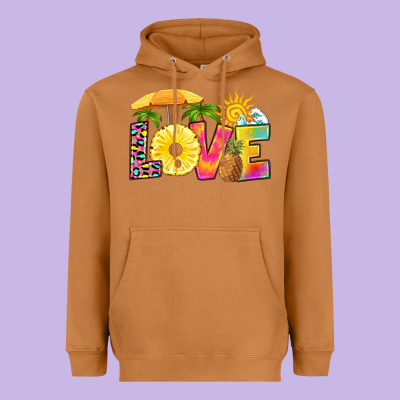 Love Pineapple Heavyweight Hoodie Designed By Ranaportraitstore