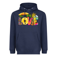 Navy love pineapple Heavyweight Hoodie - RanaPortraitStore