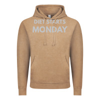 Vintage Coffee diet starts monday Vintage Hoodie - linhVisuals