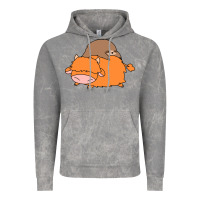 Cloud Rock sloth and highland cow Vintage Hoodie - linhVisuals
