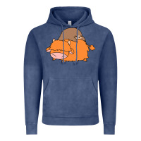Vintage Denim sloth and highland cow Vintage Hoodie - linhVisuals