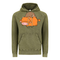 Vintage Olive sloth and highland cow Vintage Hoodie - linhVisuals