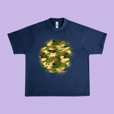 Camouflage Patch 2 Urban Heavy Tee Designed By Bundleandbundleshop