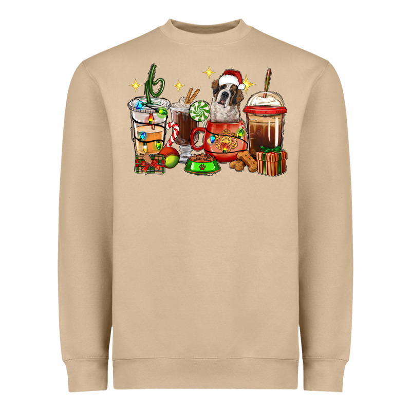 Christmas Coffee Cups With Saint Bernard Heavyweight Sweatshirt by RanaPortraitStore | Teevron