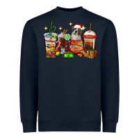 Navy Christmas coffee cups with Saint Bernard Heavyweight Sweatshirt - RanaPortraitStore