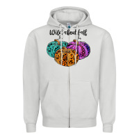 Dove Grey wild abaut fall Zipper Hoodie - JahusDesignShop