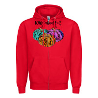 Red wild abaut fall Zipper Hoodie - JahusDesignShop