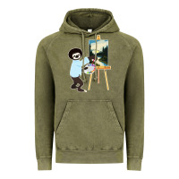 Vintage Olive bob sloth Vintage Hoodie - linhVisuals