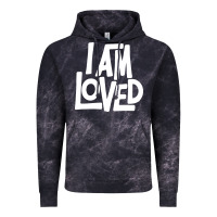 Cloud Black i am loved Vintage Hoodie - linhVisuals
