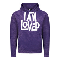 Cloud Purple i am loved Vintage Hoodie - linhVisuals