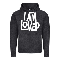 Vintage Black i am loved Vintage Hoodie - linhVisuals