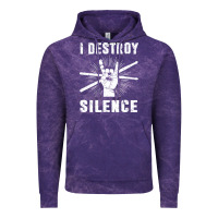 I Destroy Silence Drum Set Drummer Gift Vintage Hoodie | Teevron