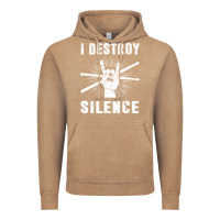 Vintage Coffee i destroy silence drum set drummer gift Vintage Hoodie - linhVisuals