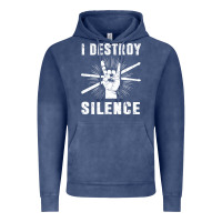 Vintage Denim i destroy silence drum set drummer gift Vintage Hoodie - linhVisuals
