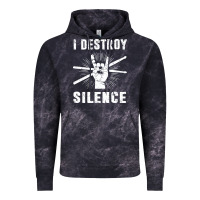 Cloud Black i destroy silence drum set drummer gift Vintage Hoodie - linhVisuals