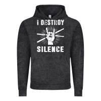 Vintage Black i destroy silence drum set drummer gift Vintage Hoodie - linhVisuals