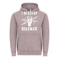 Vintage Zinc i destroy silence drum set drummer gift Vintage Hoodie - linhVisuals