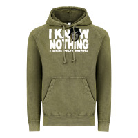 Vintage Olive i know nothing Vintage Hoodie - linhVisuals