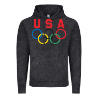 Vintage Black OLYMPIC RINGS Vintage Hoodie - linhVisuals