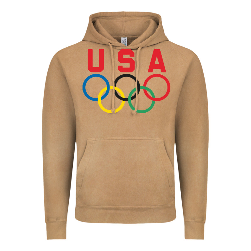 Olympic Rings Vintage Hoodie by linhVisuals | Teevron