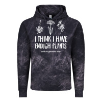 Cloud Black i think i have enough plants Vintage Hoodie - linhVisuals