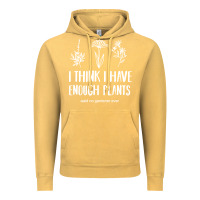 Vintage Mustard i think i have enough plants Vintage Hoodie - linhVisuals