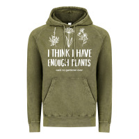 Vintage Olive i think i have enough plants Vintage Hoodie - linhVisuals