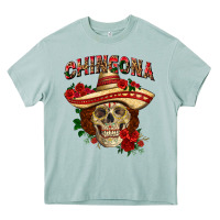Arona Chingona with roses Mexico Heavy Core Tee - HowdyJamesFarm
